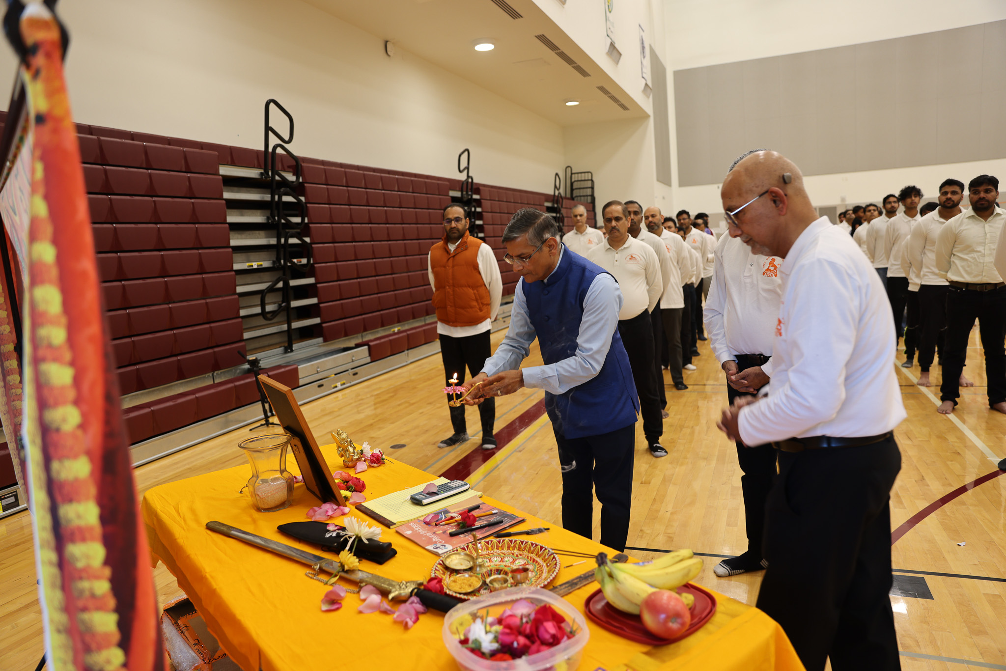 HSS Guests of Honor conducting the Astra Puja rituals. Photo by Pearls of Memories